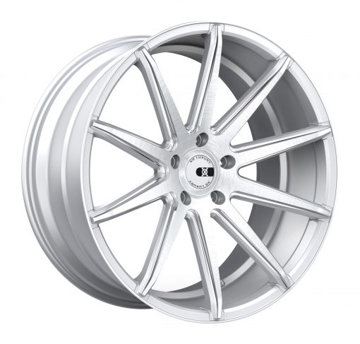 XO Luxury Wheels NEW YORK MATTE SILVER W/ BRUSHED FACE AND STAINLESS STEEL LIP