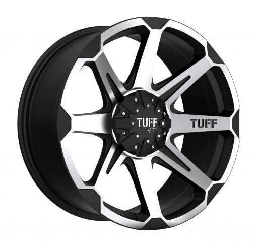 TUFF Wheels T05 FLAT BLACK W/ MACHINED FACE