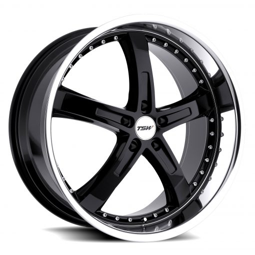 TSW Wheels JARAMA GLOSS BLACK W/MIRROR CUT LIP