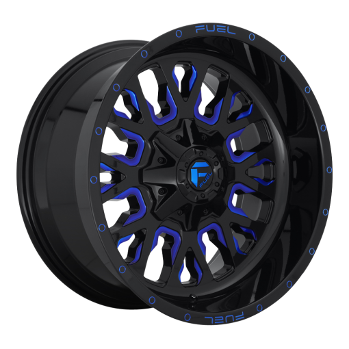 Fuel Wheels D645 STROKE GLOSS BLACK BLUE TINTED CLEAR