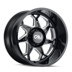 Cali Offroad SEVENFOLD GLOSS BLACK/MILLED SPOKES