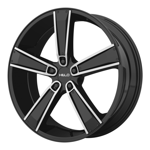 HELO Wheels HE899 Satin Black Machined With Gloss Black & Chrome Inserts