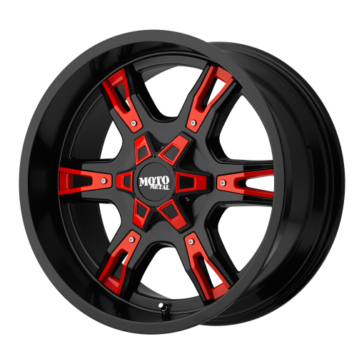 Moto Metal Wheels MO969 Satin Black With Red And Chrome Accents