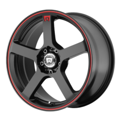 Motegi MR116 MATTE BLACK RED RACING STRIPE