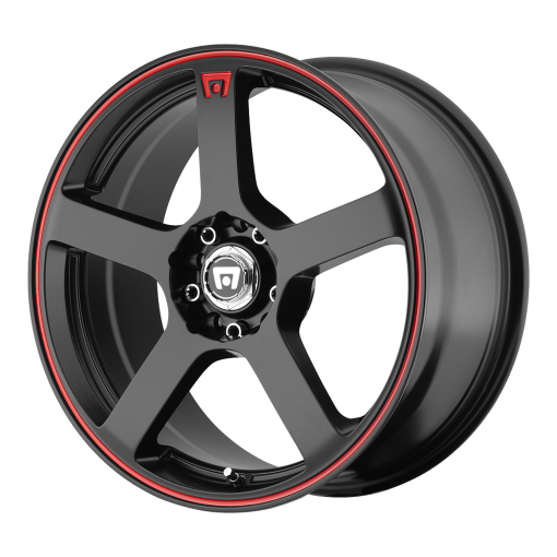 Motegi Wheels MR116 MATTE BLACK RED RACING STRIPE