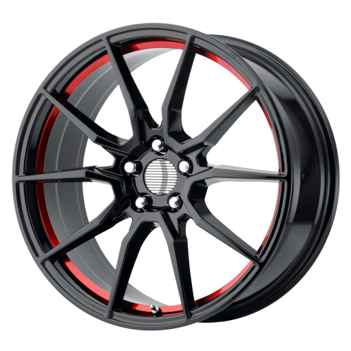 OE Creations Wheels PR193 GLOSS BLACK/RED MACHINED