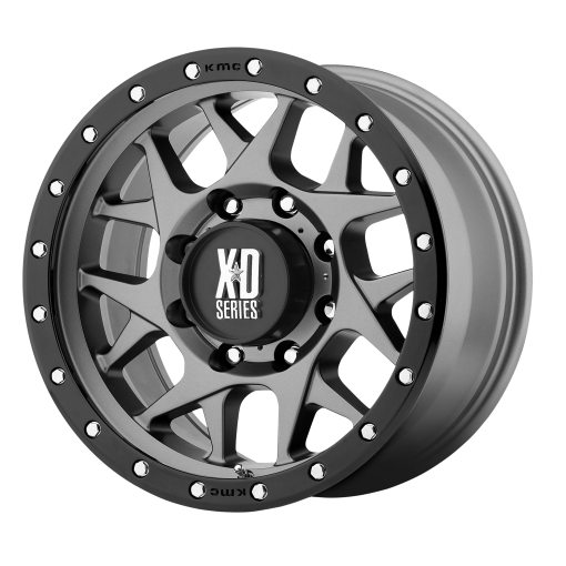 XD Series Wheels XD127 BULLY MATTE GRAY BLACK RING