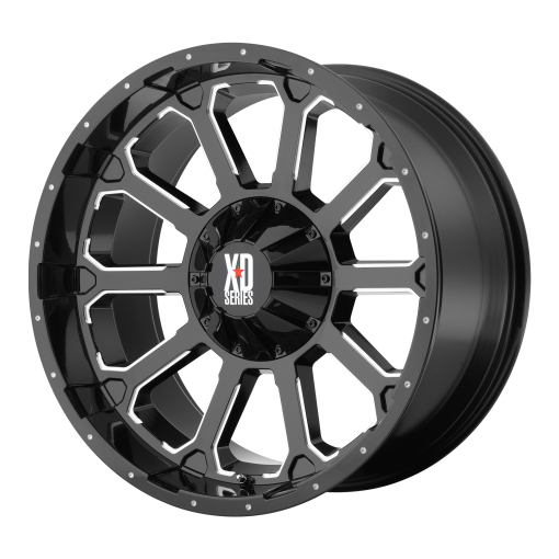 XD Series Wheels XD806 BOMB GLOSS BLACK WITH MILLED ACCENTS