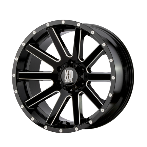 XD Series Wheels XD818 HEIST GLOSS BLACK MILLED