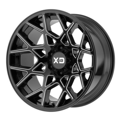 XD Series Wheels XD831 CHOPSTIX GLOSS BLACK MILLED