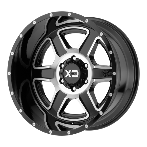 XD Series Wheels XD832 FUSION GLOSS BLACK MACHINED
