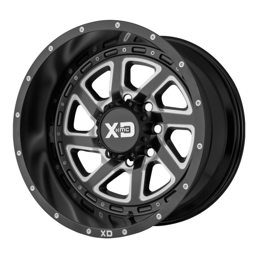 XD Series Wheels XD833 RECOIL SATIN BLACK MILLED WITH REVERSIBLE RING
