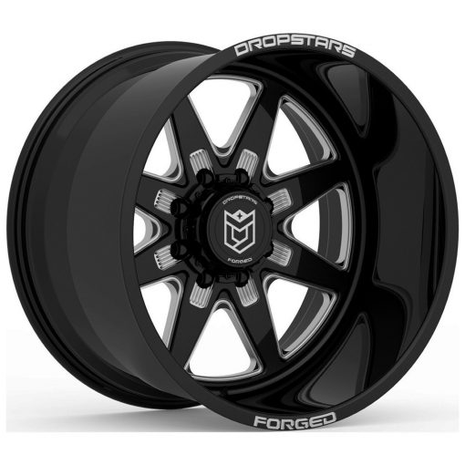 Dropstars Wheels 655BM GLOSS BLACK WITH CNC MILLED ACCENTS