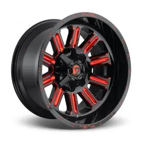 Fuel Wheels D621 HARDLINE GLOSS BLACK RED TINTED CLEAR