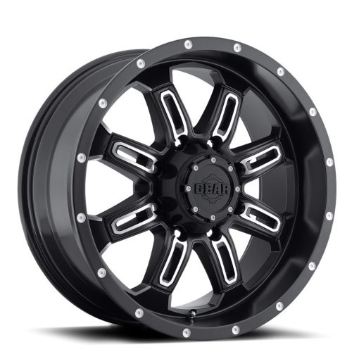 Gear Off Road Wheels 725MB DOMINATOR SATIN BLACK WITH MIRROR MACHINED ACCENTS