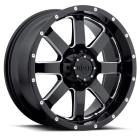 Gear Alloy Wheels 726MB BIG BLOCK GLOSS BLACK WITH CNC MILLED ACCENTS