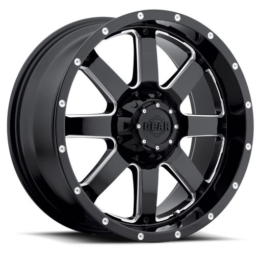 Gear Off Road Wheels 726MB BIG BLOCK GLOSS BLACK WITH CNC MILLED ACCENTS