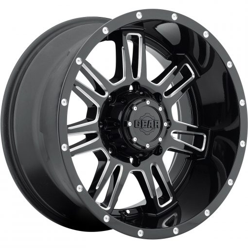 Gear Off Road Wheels 737BM CHALLENGER GLOSS BLACK WITH CNC MILLED ACCENTS