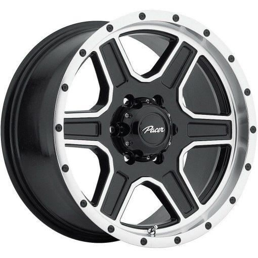 Pacer Wheels 165MB Navigator GLOSS BLACK WITH DIAMOND CUT ACCENTS AND CLEAR-COAT