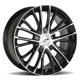 Platinum Wheels 437U GENESIS GLOSS BLACK WITH DIAMOND CUT FACE AND CLEAR-COAT