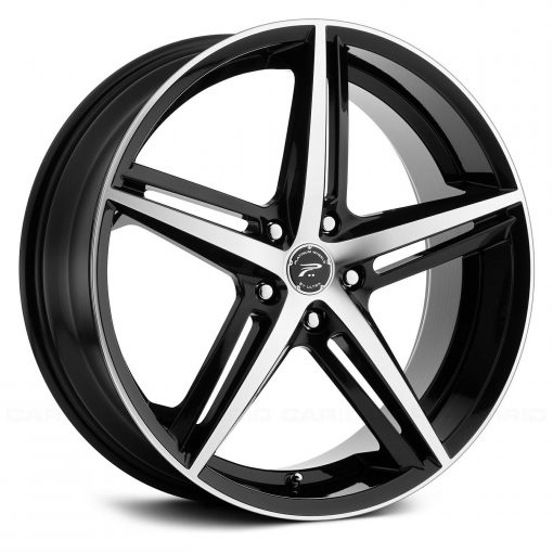 Platinum Wheels 440U SMOOTH TRIP GLOSS BLACK WITH DIAMOND CUT FACE & CLEAR-COAT