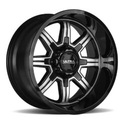 Ultra 229U MENACE GLOSS BLACK WITH DIAMOND CUT ACCENTS AND CLEAR-COAT
