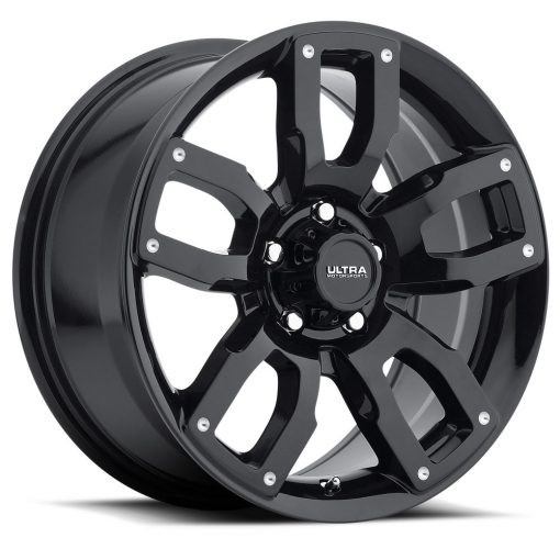 Ultra Wheels 251BK DECOY CUV GLOSS BLACK WITH MILLED DIMPLES AND CLEAR-COAT