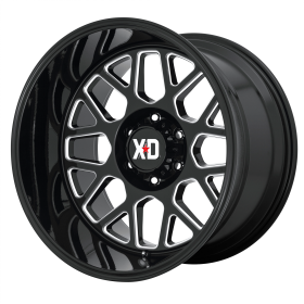 XD Series Wheels XD849 GRENADE 2 GLOSS BLACK MILLED