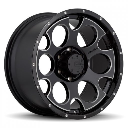Mamba Wheels 589B M17 GLOSS BLACK WITH CNC MILLED ACCENTS