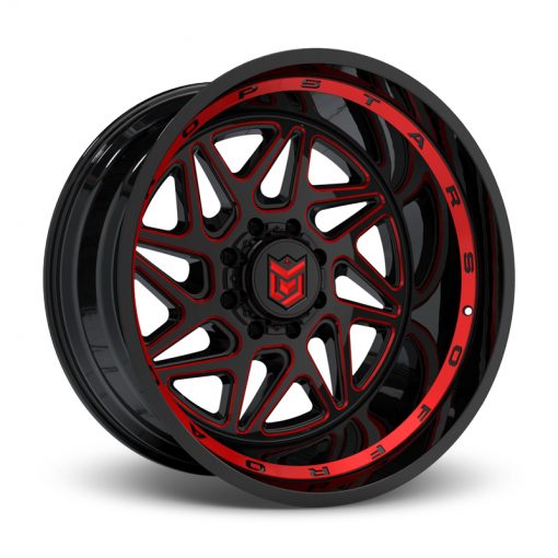 Dropstars Wheels 657BMR BLACK RED