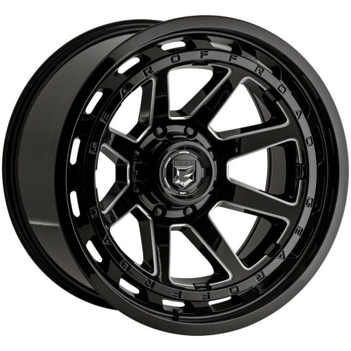 Gear Off Road Wheels 754BM GLOSS BLACK W/MACHINED FACE