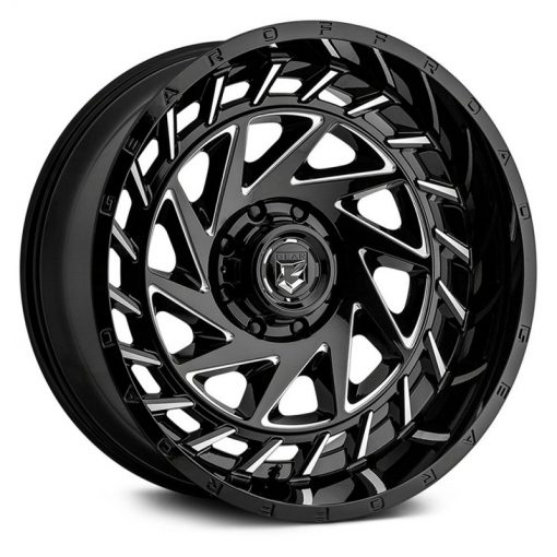 Gear Off Road Wheels 755BM GLOSS BLACK W/MACHINED FACE