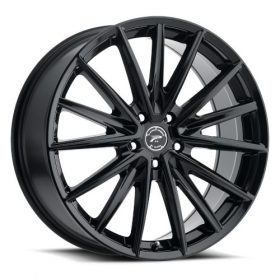 Platinum Wheels 461BK EXODUS GLOSS BLACK AND CLEAR-COAT