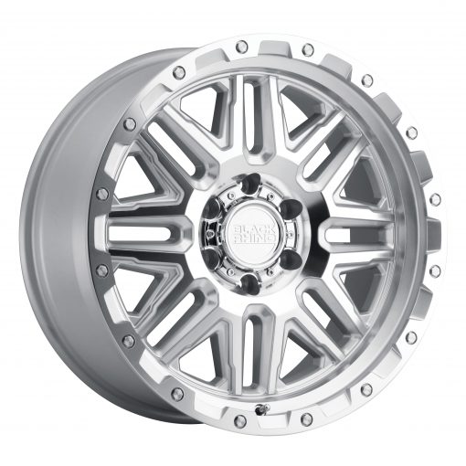 Black Rhino Wheels ALAMO SILVER W/MIRROR FACE AND STAINLESS BOLTS