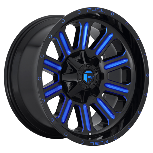 Fuel Wheels D646 HARDLINE GLOSS BLACK BLUE TINTED CLEAR