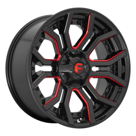 D712 RAGE GLOSS BLACK RED TINTED CLEAR