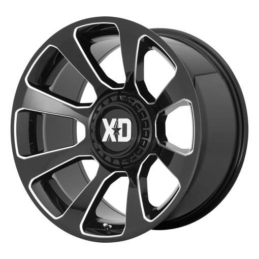 XD Series Wheels XD854 REACTOR GLOSS BLACK MILLED