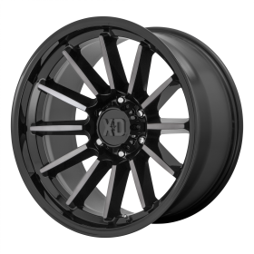 XD Series Wheels XD855 LUXE GLOSS BLACK MACHINED WITH GRAY TINT