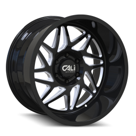 Cali Offroad Wheels GEMINI GLOSS BLACK/MILLED SPOKES
