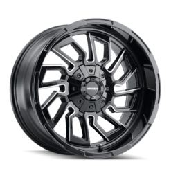 Mayhem FLYWHEEL GLOSS BLACK/MILLED SPOKES,GLOSS BLACK MILLED