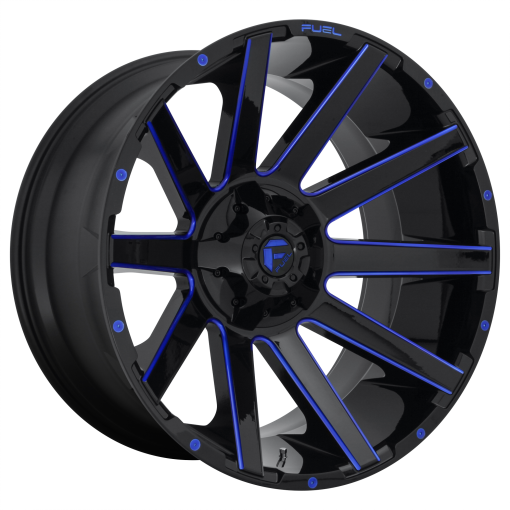 Fuel Wheels D644 CONTRA GLOSS BLACK BLUE TINTED CLEAR