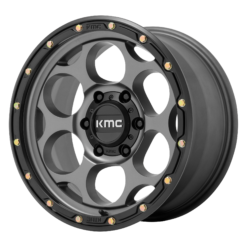 KMC KM541 DIRTY HARRY SATIN GRAY WITH BLACK LIP