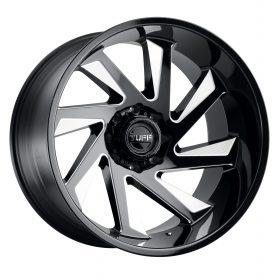 TUFF Wheels T1B GLOSS BLACK W/MILLED SPOKE