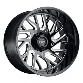 TUFF Wheels T4B GLOSS BLACK W/MILLED SPOKE