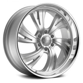 Dropstars Wheels 658BS SILVER WITH BRUSHED FACE AND POLISHED LIP