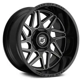 761BM RATIO GLOSS BLACK WITH MILLED SPOKE ACCENTS & LIP LOGO