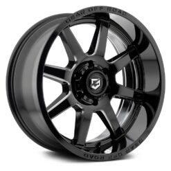 Gear Off Road 762BM PIVOT GLOSS BLACK WITH MILLED SPOKE ACCENTS & LIP LOGO