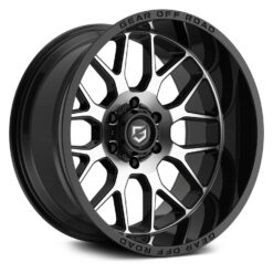 Gear Off Road 763MB RAID GLOSS BLACK WITH MACHINED FACE & LIP LOGO