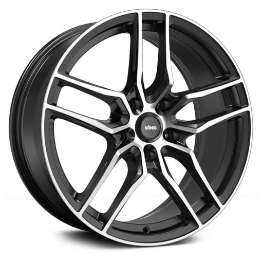 Konig Wheels 49MB INTENTION GLOSS BLACK WITH MACHINED FACE