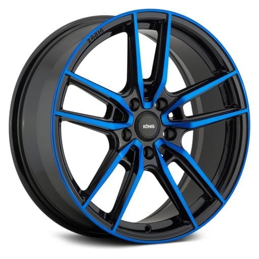 Konig Wheels 55BB MYTH GLOSS BLACK WITH BLUE TINTED CLEAR-COAT